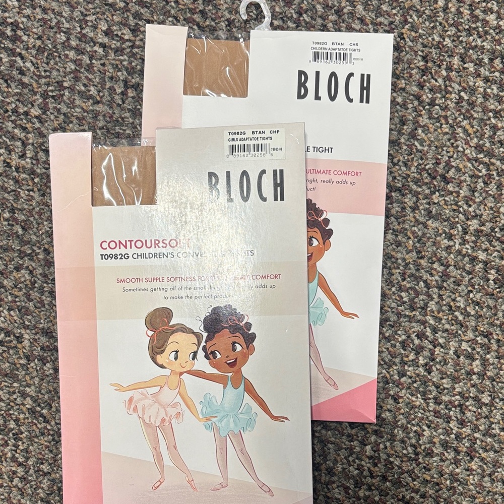 Bloch convertible (adaptatoe) ContourSoft Children's Tights in TAN